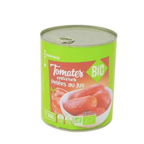 LP BIO TOMATES ENTIERES PELEES AU JUS 800G