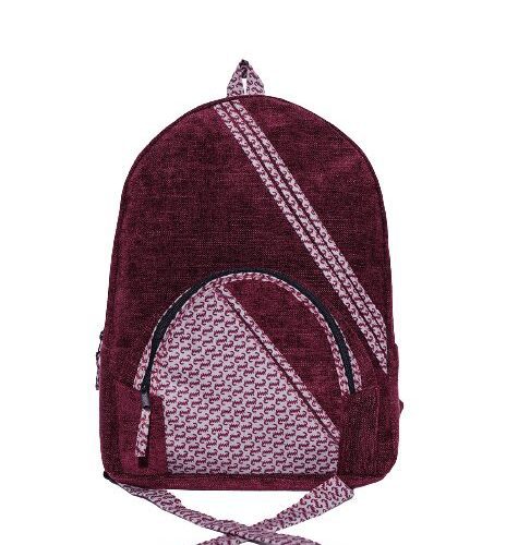 Slim Limbag Backpack Maroon with Kitenge Fabric by Aflimba