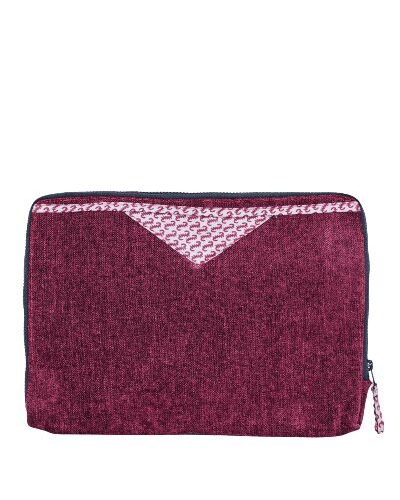 Portable Diplomatic Feather Limbag - Maroon with Kitenge Print.