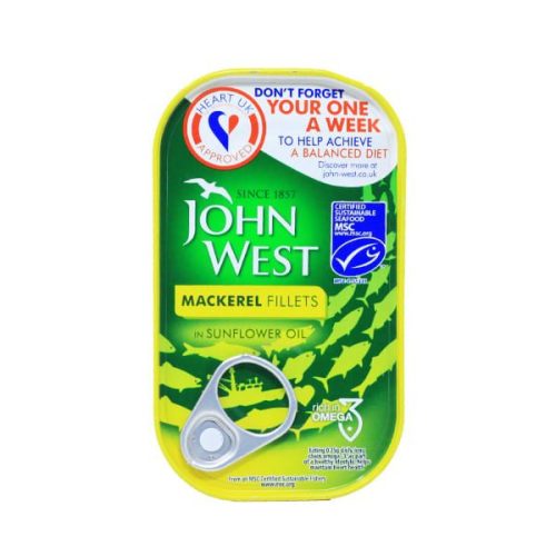 JOHN W MACKEREL IN SUN FLOWER OIL 125G