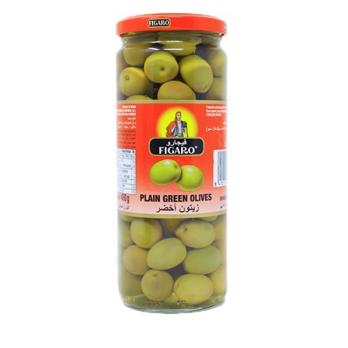 FIGARO PLAIN GREEN OLIVES 450G