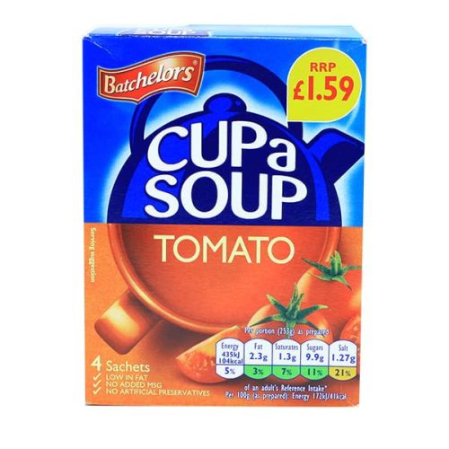 BATCHELORS CUP A SOUP TOMATO 4SACHETS 93G
