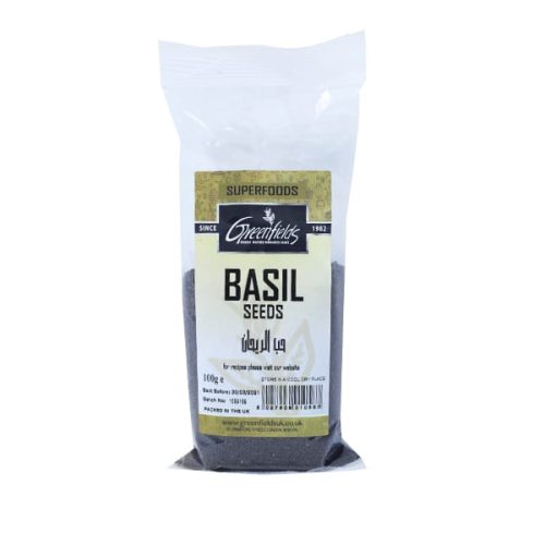 GREENFIELDS BASIL SEEDS SUPERFOODS 100G
