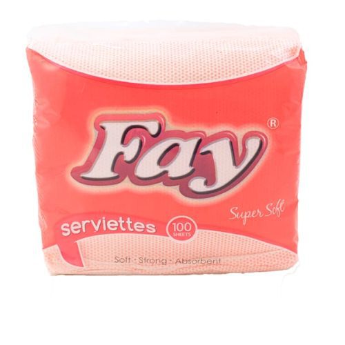 FAY SERVIETTES BLUE 1PLY 100SHEETS