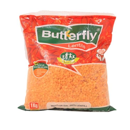 BUTTERFLY MASOOR DAL [ RED LENTIL ] 1KG