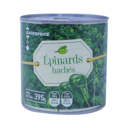 LP EPINARDS HACHES [ CHOPPED SPINACH ] 395G