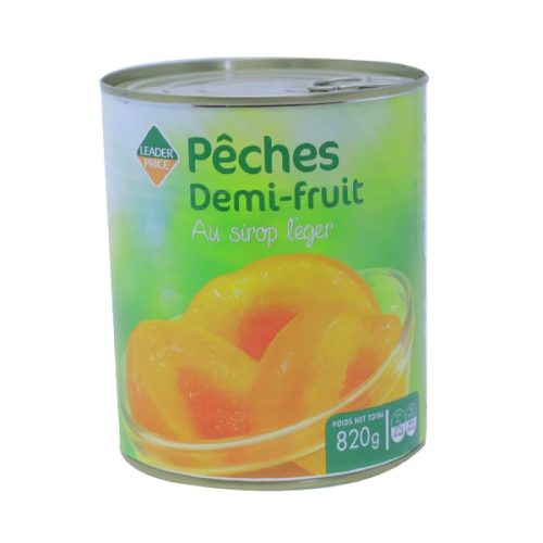 LP PECHES DEMI-FRUIT AU SIROP LEGER 820G