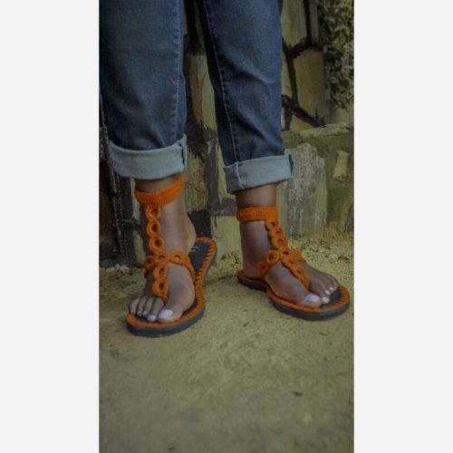 Mayah Fitflop African Thread Crocheted Sandals by Posh Creative