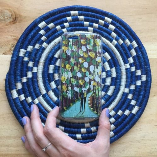 iPhone Case - Lovers series III - African art - Original painting by Kenneth Nkusi (acrylics on canvas) - iPhone 7/7+/8/8+/X