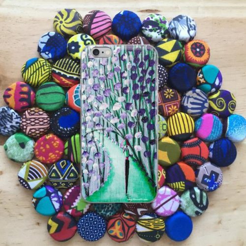 IPhone case - Dear Mum III - African art - Original painting by Kenneth Nkusi (acrylics on canvas) - 7/7+/8/8+/X