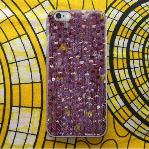 iPhone Case - Contentment - African art - Original painting by Kenneth Nkusi (acrylics on canvas) - iPhone 7/7+/8/8+/X