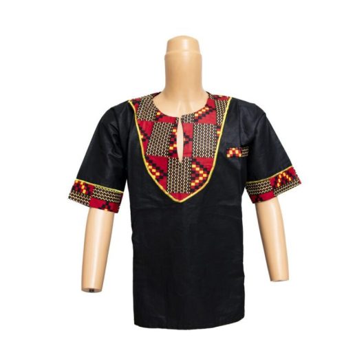 Kitenge Designs Short Sleeve T-Shirt with African Pattern Print