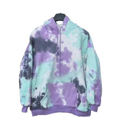 Men Drawstring Tie Dye Pocket Hoodie