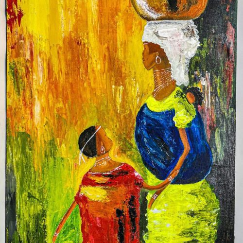 Mother's Love- Original painting by Briand Kimana