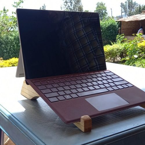 Wooden laptop stand riser