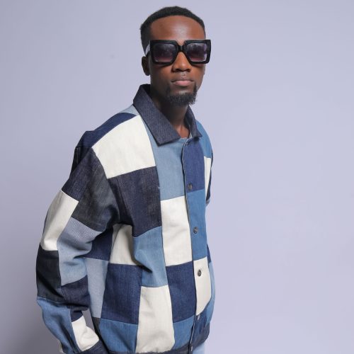 Patched denim jacket