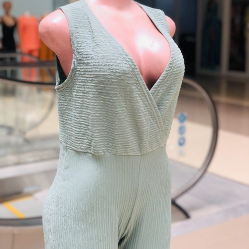 Olive green Jumpsuit with additional belt rope