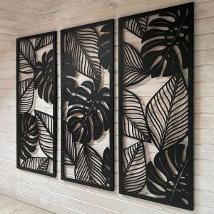 Parametric Wall Art & Decor 10: CNC Cut Wavy Wood Panels | Wall Hangings CNC Router DXF Cut Files | wooden Wall Panel 