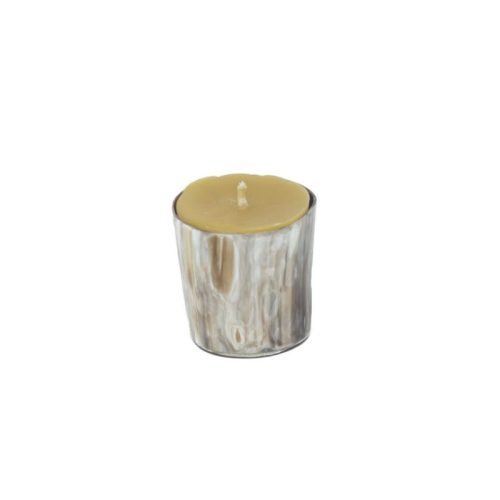 Rwandan Traditional Cow Horn Cup Candles Bees Wax