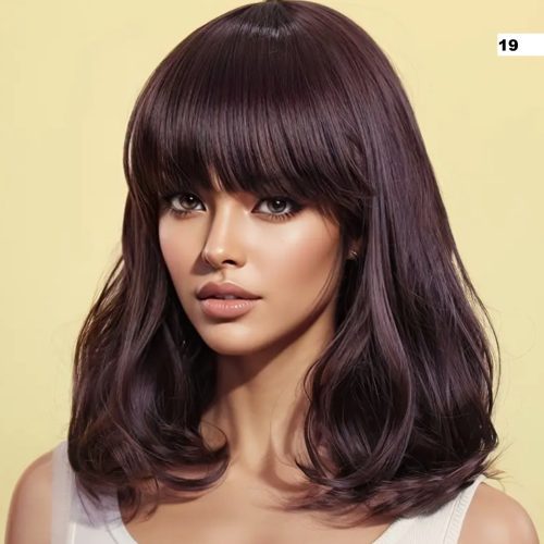 Chic Short Wavy Bob Wig with Bangs