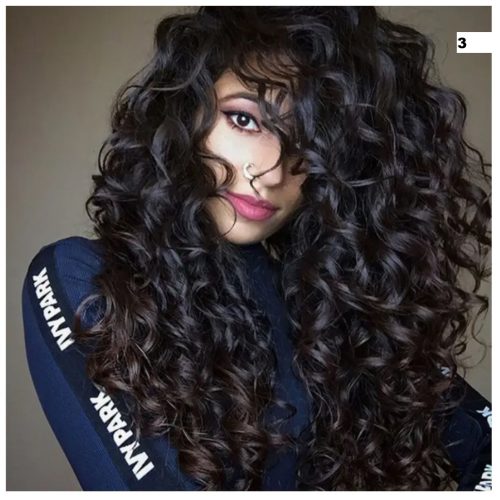 Elegant Kinky Curly Black Wig for Women