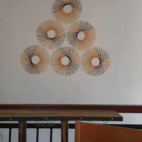 Handcrafted bamboo wall decoration (per piece)