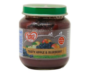 COW & GATE TASTY APPLE & BLUEBERRY JAR 125G
