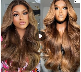 Elegant Brown to Honey Blonde Ombre Lace Front Wig