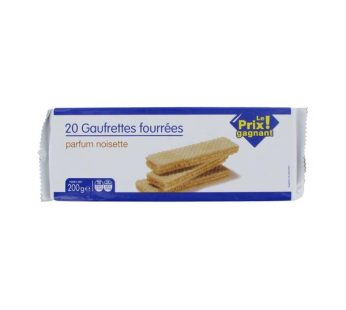 LPG 20 GAUFRETTES FOURREES NOISETTE 200G