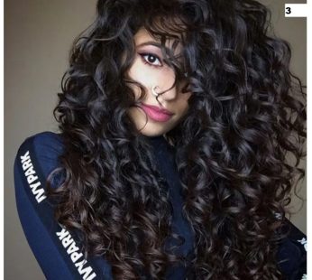 Elegant Kinky Curly Black Wig for Women