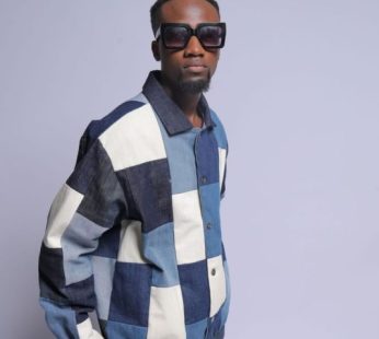 Patched denim jacket