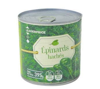 LP EPINARDS HACHES [ CHOPPED SPINACH ] 395G