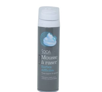 SOOA MOUSSE A RASER BARBES DIFFICILES 250ML