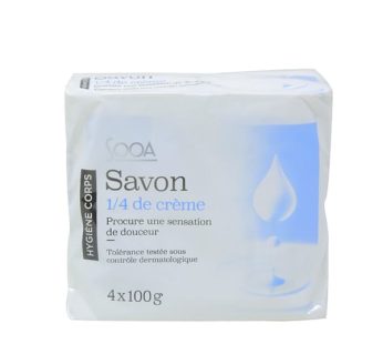 SOOA SAVON 1/4 DE CREME 4*100G