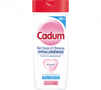 CADUM GEL CORPS N CHEVEUX HYPOLLERGENIQUE 400ML