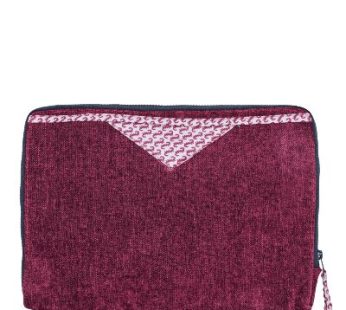 Portable Diplomatic Feather Limbag – Maroon with Kitenge Print.