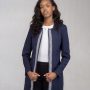 F and Y Made in Rwanda Dark Blue Women Blazer with Imigongo