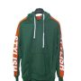 Men Color-Block Letter Drawstring Pocket Hoodie
