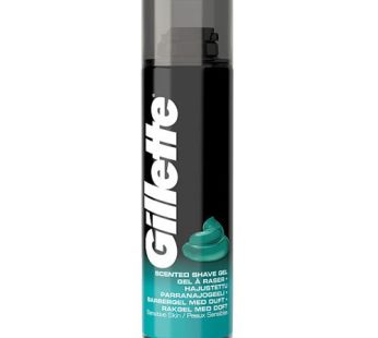 GILLETTE SENSITIVE SCENTED SHAVE GEL 200ML