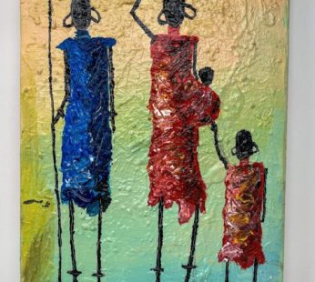 African Massai – Original painting by Briand Kimana