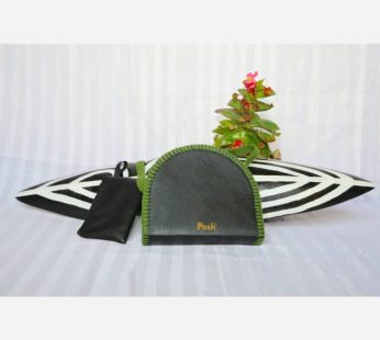 Green Leather and Thread Handbag by Posh Creative