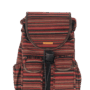 Sack Limbag-Soft Backpack Chocolate with red and black Kitenge Print by Aflimba