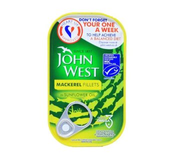 JOHN W MACKEREL IN SUN FLOWER OIL 125G