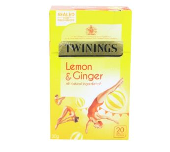TWININGS LEMON & GINGER 20S 30G