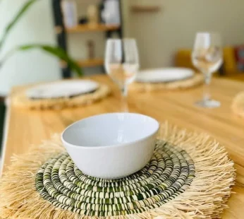 Woven Kitchen Collection Placemats set 6pcs _34cm diameter Round