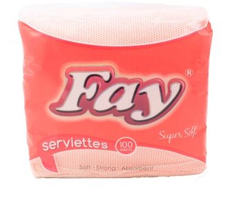 FAY SERVIETTES BLUE 1PLY 100SHEETS