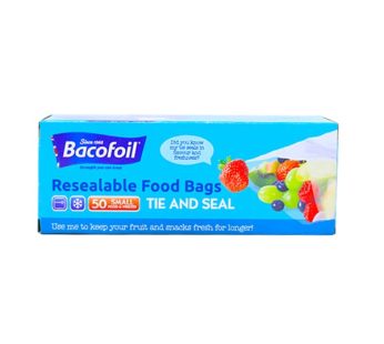 BACOFOIL FOOD FREEZER BAGS SMALL 50’S