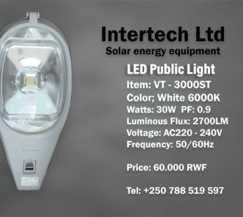 PUBLIC LIGHT PWER: 220V/30W