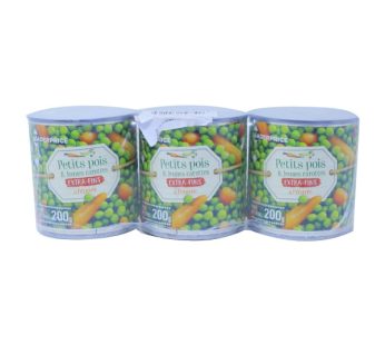 LP PETITS POIS EXTRA FIN CAROTTES 3x200G