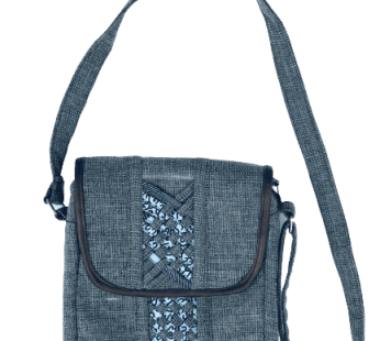 Toolkit Limbag Shoulder Blue with Kitenge Fabric by Aflimba